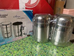 Brand New Tea Sugar Steel Containers