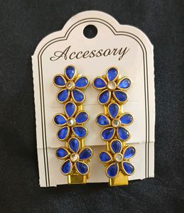 KUNDAN STONES HAIR CLIPS FOR KIDS