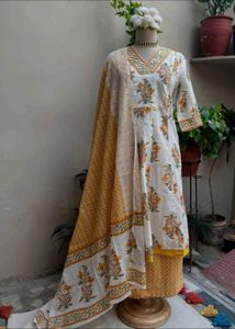 "ANORA" 3 PIECE ANARKALI, PANT & DUPATTA SET