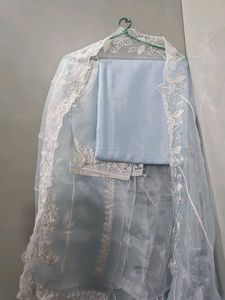 Kross Kulture Embroidered Organza Suit