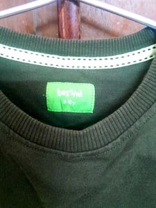 Olive Green Boys Tee