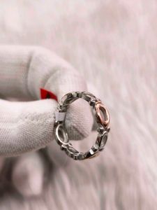 Pandora Sterling Silver &amp; Rose Gold Ring