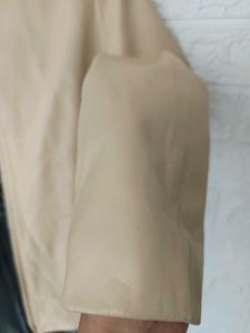 unisex imported Beige Leather Jacket