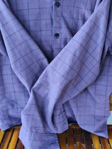 Purple Checkered Casual Shirt