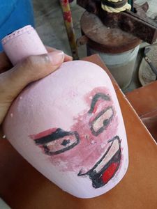 Funny Face Pink Vase