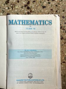 R.D. Sharma Mathematics Class XI