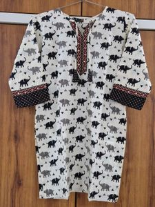 Elephant Print Kurta