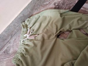 Sage Green Cargo Sweatpants