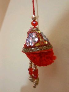 Womens Or Girls Red Beaded Rakhi For Rakshabandhan