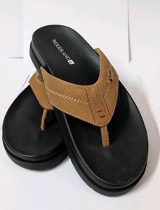 Woodland Leather Flip Flops Size 6