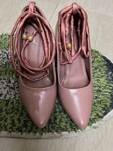 Nude Pink Block Heels