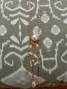 Pearl &amp; Rose Gold Necklace, Never used