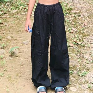 Black Drawstring Cargo Pants