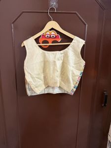 Cream Embroidered Lehanga