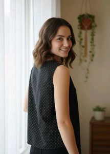 Chic Polka Dot Sleeveless Top✨✨💞