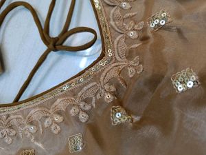 Brown Organza Blouse