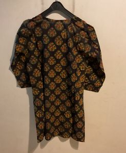 Vintage Print Tunic Top