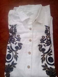 White Embroidered Shirt
