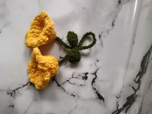 Combo Of Lily And Rose Bag Charm Keychain