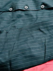 Men Blue Striped Blazer