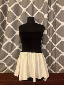 Black &amp; Cream Mini Dress