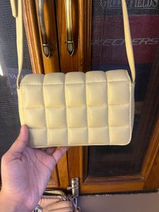 Yellow Quilted Sling Bag