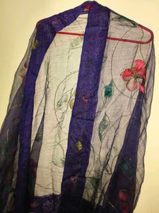 Net Floral Dupatta
