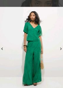 Westside Green Buttoned Blouse