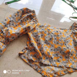 Floral Print Crop Top
