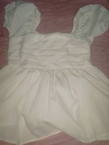 White Puff Sleeve Top