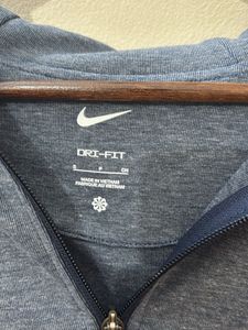 Nike Blue Zip-Up Hoodie With Zipper Pockets