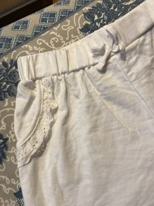 White Lace Trim Shorts