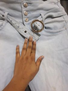 High Waist Light Blue Jean&#39;s