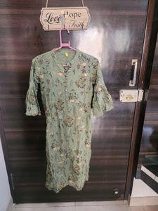 Olive New Balloon Sleeves Kurta 😍