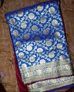 Elegant Blue Banarasi Saree