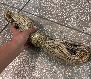 4 Golden Fabric Laces Total 38 Meters Approx