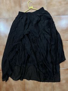 Gothic Vampire-core Asymmetrical Skirt