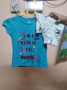 Girl&#39;s Outfit Set - Blue Top &amp; Jeans