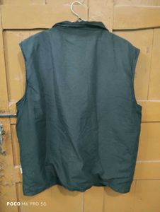 Stylish Black Vest with Red Stripes