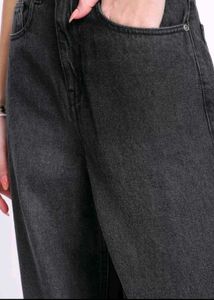 Grey Coloured Baggy Jeans For Women
