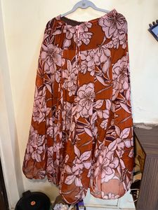 Floral Print Skirt y2k/ dark