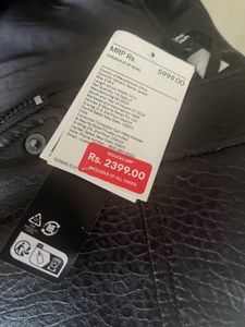 Brown Faux Leather Bomber Jacket