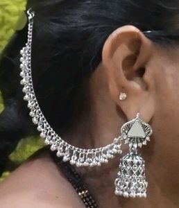 Silver Jhumka Earrings