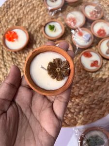 combo flowers diya candles