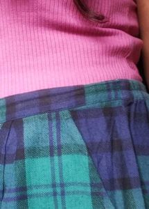 Plaid Flannel Mini Skirt