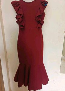 Chic Ruffled Midi Dress