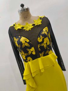 Elegant Yellow Maxi Dress