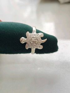 pure silver turtle ring