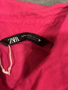 Pink Puffed Sleeve Shirt