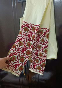 Beautiful White And Lemon Colour Dress